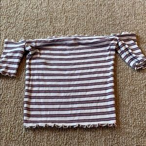 off the shoulder crop top